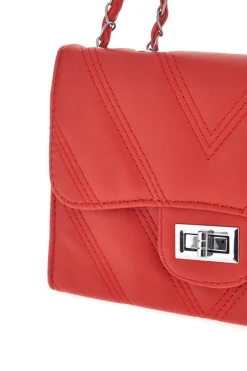 Donna PRIMA RIGA Borsa rossa trapuntata con manico SPA ERA