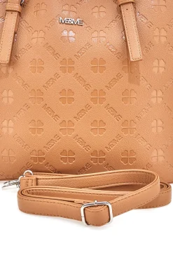 Donna ME u0026 ME Borsa shopper cuoio con tracolla regolabile Me & me 2617