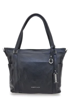 Donna FIRST LADY Borsa shopper nera con manici e tracolla inclusa SL 8251