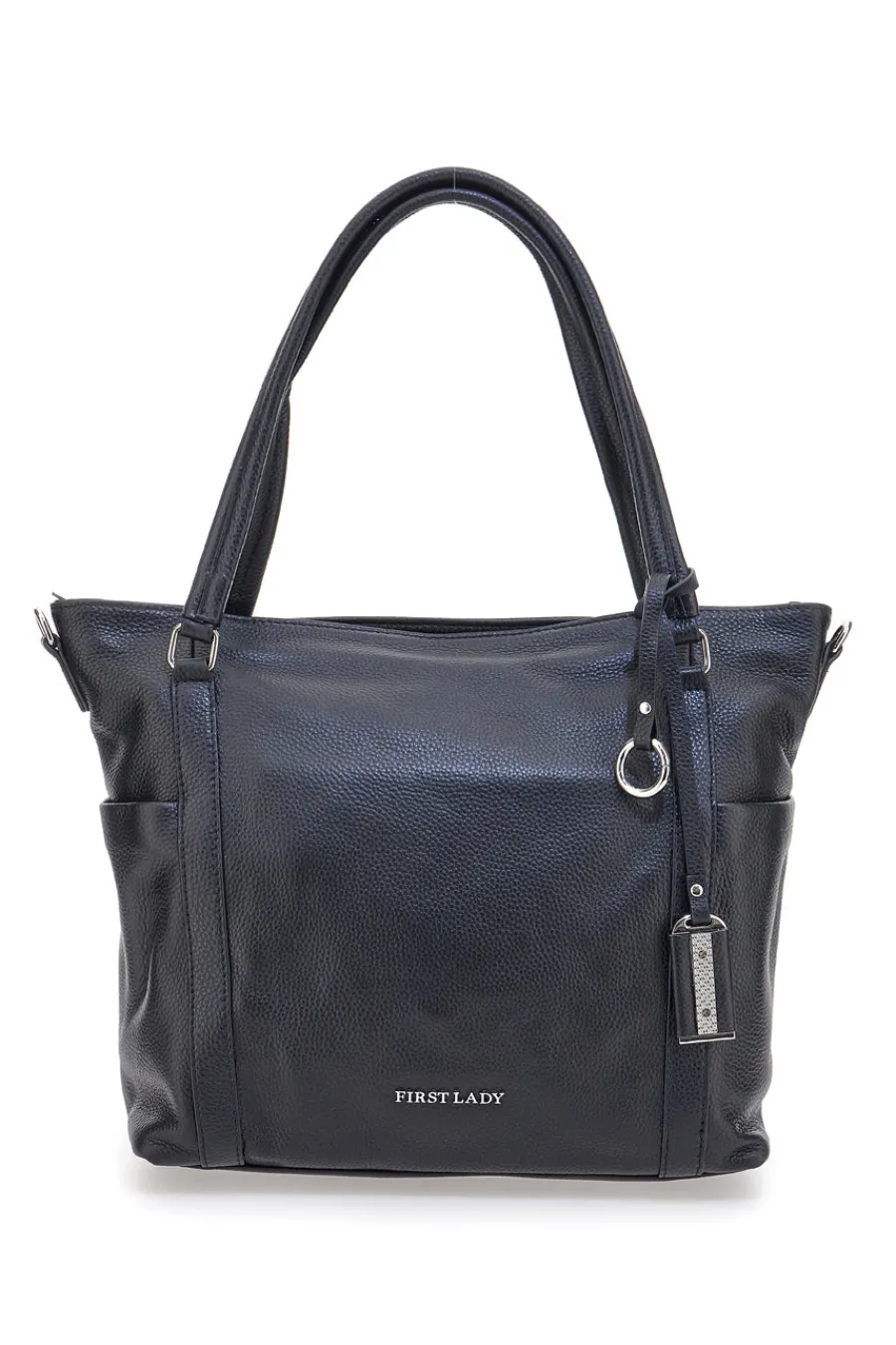 Donna FIRST LADY Borsa shopper nera con manici e tracolla inclusa SL 8251
