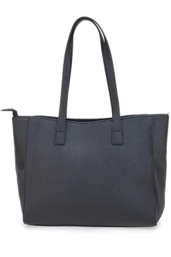 Donna LANCETTI Borsa shopping nera con pochette logata LL25W-106-2