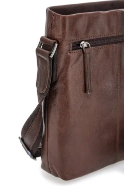 Uomo CLASS Borsello a tracolla in pelle con tracolla regolabile Black Shoot BS2883/T