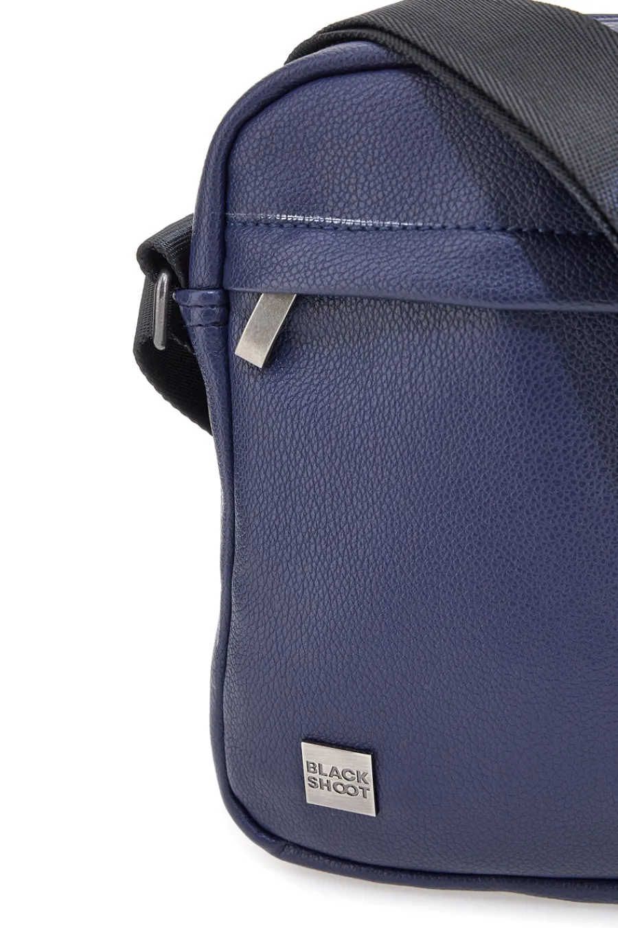 Uomo BLACK SHOOT Borsello blu con tasche frontali BS522-1