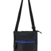 Uomo RENATO BALESTRA Borsello nero con dettaglio blu e tracolla regolabile COB 62140/M