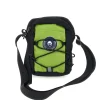 Uomo INDIGENO METROPOLITANO Borsello verde e nero con zip PITTSHU001-A