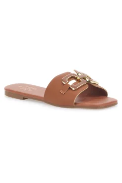 Donna MON DIEU Brauner flacher Slipper PRE5413P