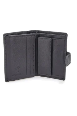 LANCETTI Braunes Portemonnaie mit Knopfverschluss LL25W-760-82