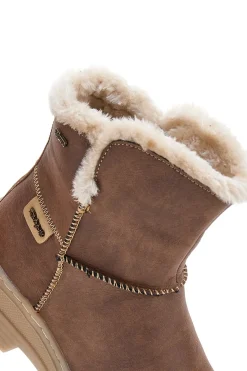 RELIFE Braune Stiefeletten mit warmer Innenausstattung und Profilsohle 22808B11R COGNAC Discount