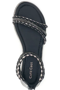 CAFE' COST RH16 schwarz Riemchensandalen NERO Discount