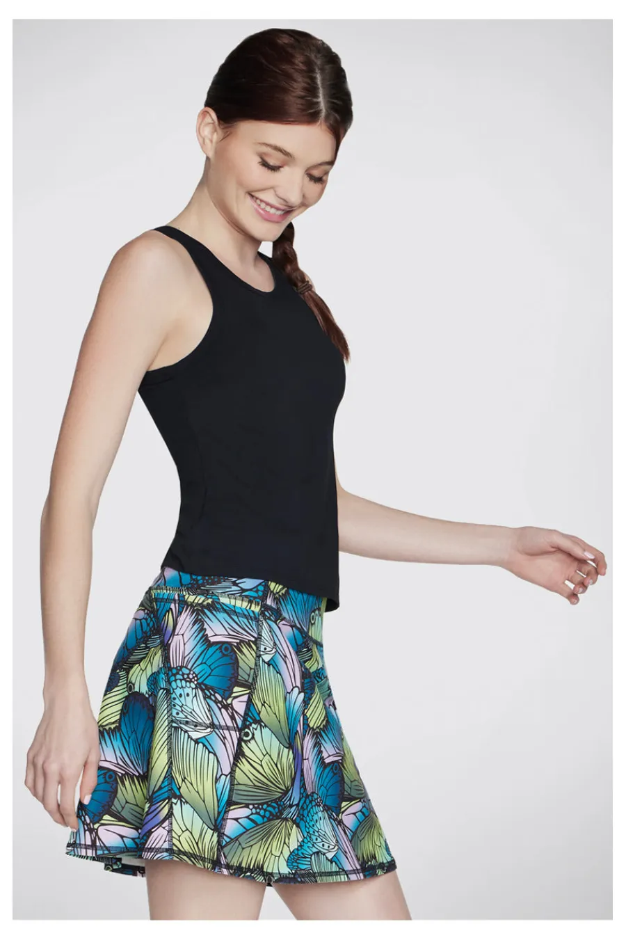 Donna SKECHERS Canotta Nera Gowak hef Bra Tank