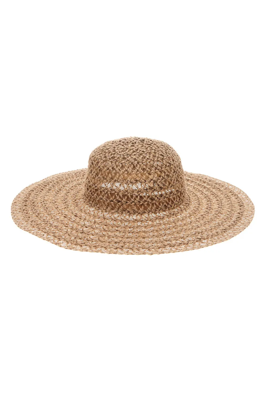 SELUN BEACH Cappello Beige Intrecciato a Tesa Larga SUI 261002/A
