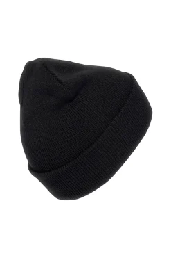 ADIDAS Cappello nero in maglia con logo ricamato NEW LOG BEA CUF