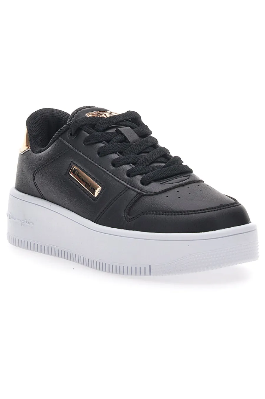 CHAMPION Rebound Plat Metal Black Flatform-Sneaker SCHWARZ, GOLD