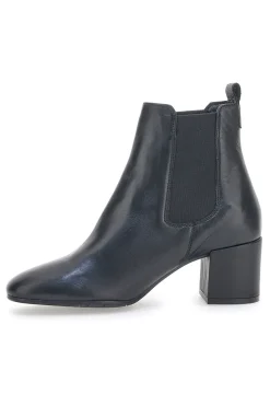 PITTARELLO GLAM Chelsea Boots con Tacco 44225 Nero Vera Pelle Clearance