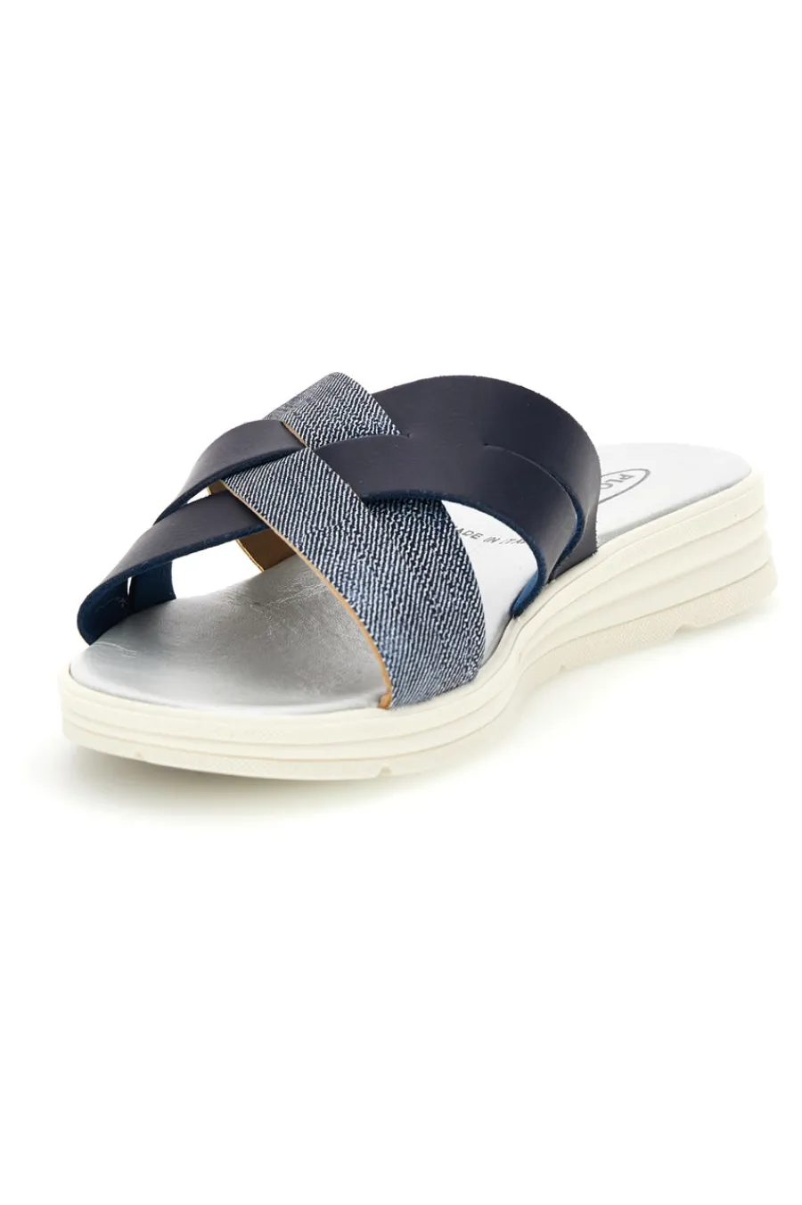 Donna PLOCADI Ciabatta blu con fasce incrociate A61JENV