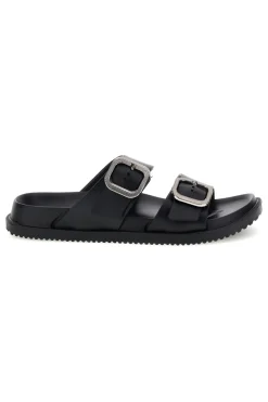 Donna SUPERGA Ciabatta nera con doppia fibbia S87Y832