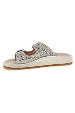 FLY FLOT Ciabatte Argento Strass E Fibbie 90770169KZ GRIGIO CHIARO Outlet