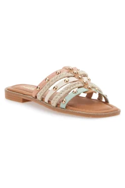 THE FIRST Ciabatte a Stringhe e Suola Flat e Glitter 20316 Hot