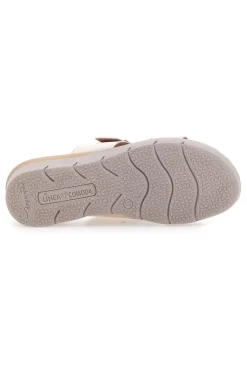 LINEA COMODA Ciabatte con fibbia e fondo rialzato 8164V BEIGE Sale