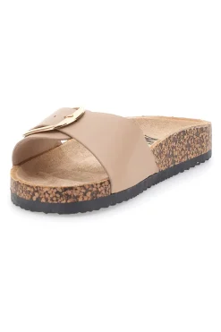 ME u0026 ME Ciabatte con fibbia e suola effetto sughero Me & Me 14168 BEIGE New