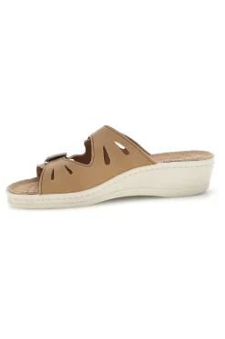 FLY FLOT Ciabatte con sottopiede in vera pelle e plantare anatomico 90160008CE BEIGE New