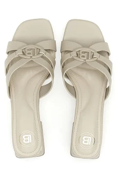 LAURA BIAGIOTTI Ciabatte Beige Con Tacco A Blocco 9028 MUD Online