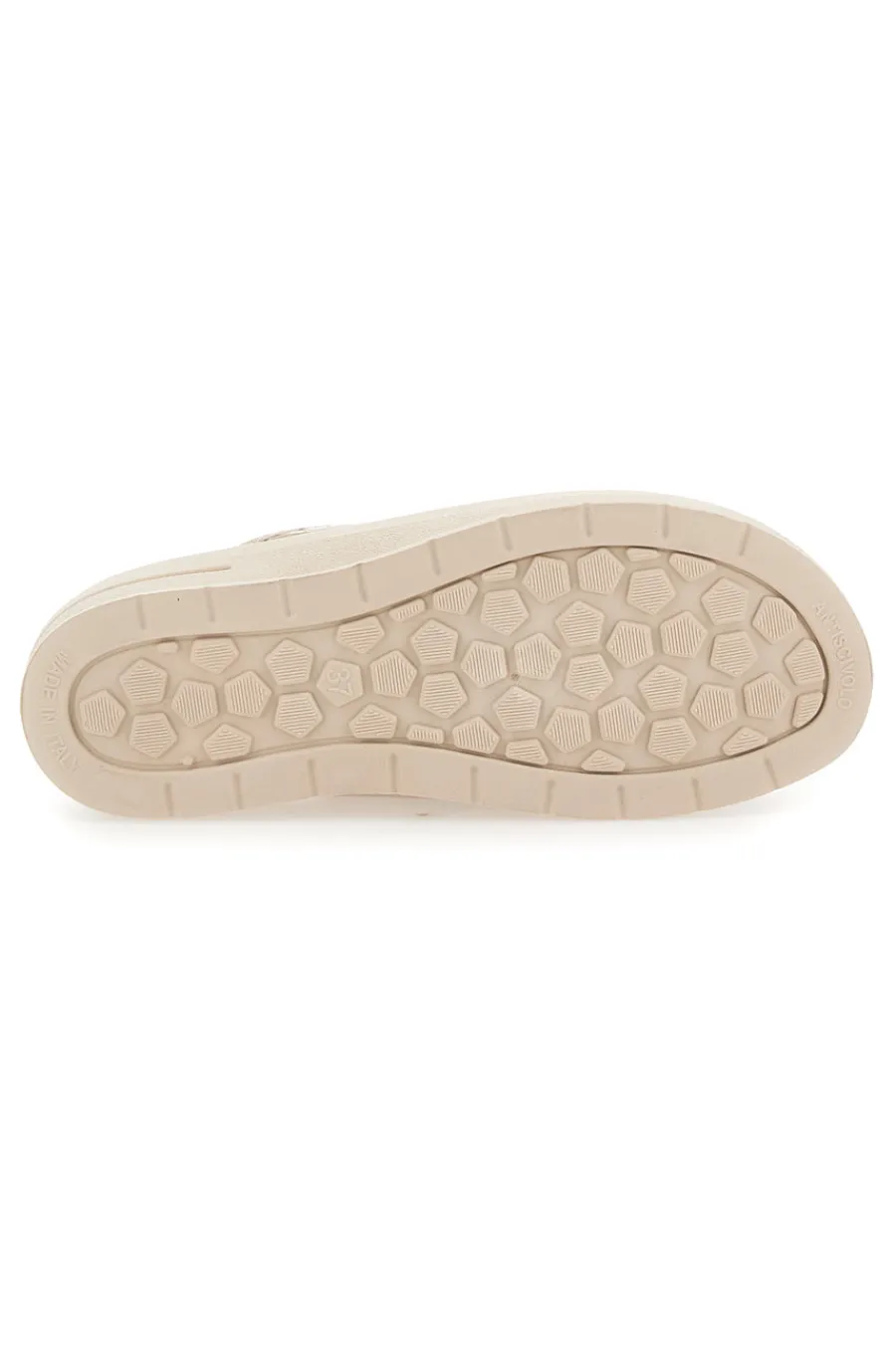 BIO UP Ciabatte con Tomaia in Pelle Effetto Lucido 753 BEIGE