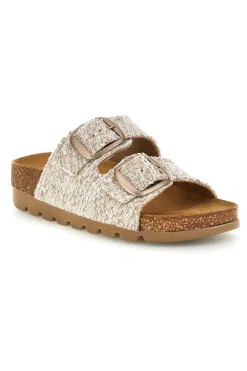 PITTARELLO BIO Ciabatte beige effetto intrecciato con sottopiede in vera pelle 335P20630SR CORDA Online