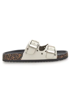 ME u0026 ME Ciabatte bianche con borchie e fibbie grandi ME & ME 14198 BIANCO Sale