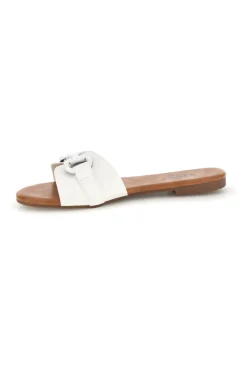 THE FIRST CHIC Ciabatte bianche con catena decorativa PREA441 BIANCO Best
