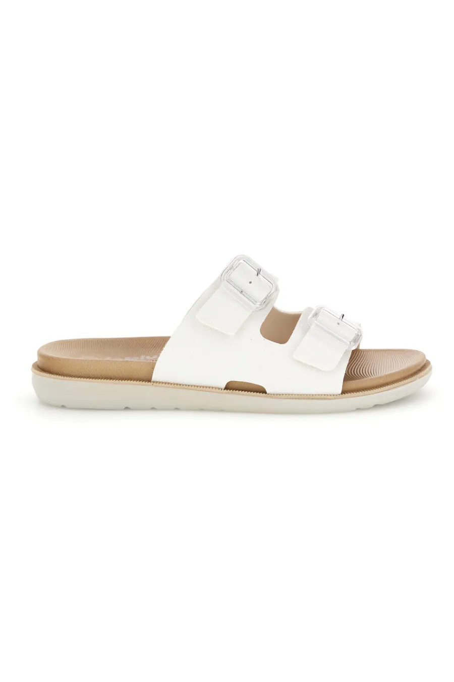 INBLU Ciabatte Bianche con doppia fibbia 07 SF Sale