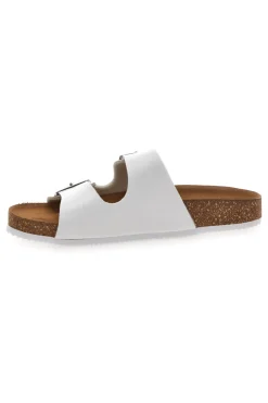 PITTARELLO TIERRA Ciabatte Bianche con Doppia Fibbia Made in Italy 335A00630SR Hot