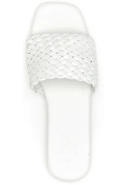 MON DIEU Ciabatte bianche con fascia intrecciata PRE5410 BIANCO Discount