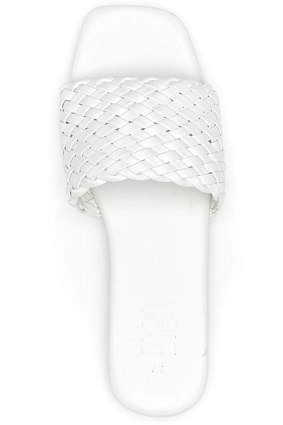 MON DIEU Ciabatte bianche con fascia intrecciata PRE5410 BIANCO Discount
