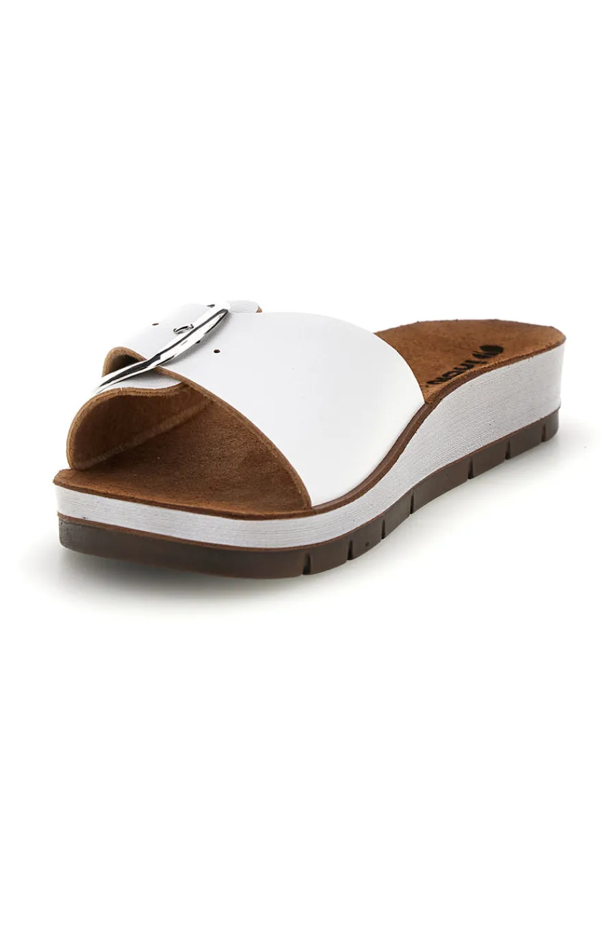 INBLU Ciabatte bianche con fibbia 55CP BIANCO Sale