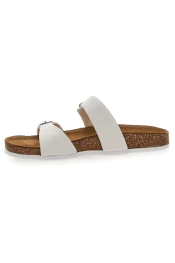 PITTARELLO ECO Ciabatte Bianche con Fibbie 335006 Clearance