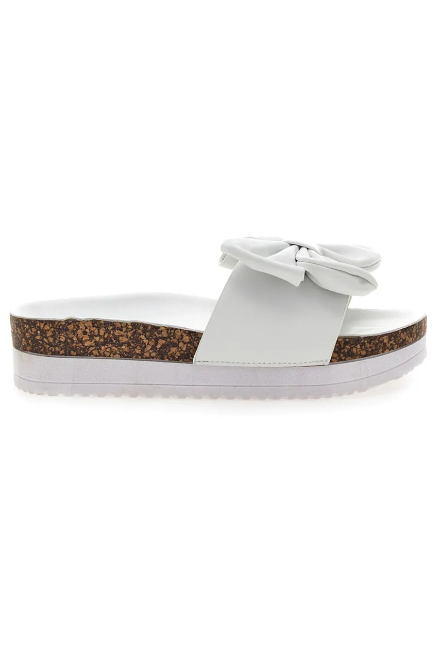 LAURA BIAGIOTTI Ciabatte Bianche Con Fiocco 8634 Discount