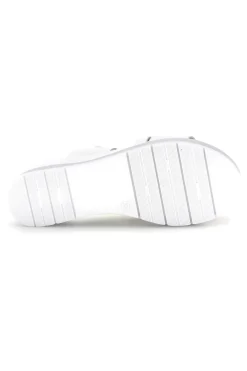 PRIMA RIGA Ciabatte bianche con morsetto e fascia a strappo regolabile B315 Online