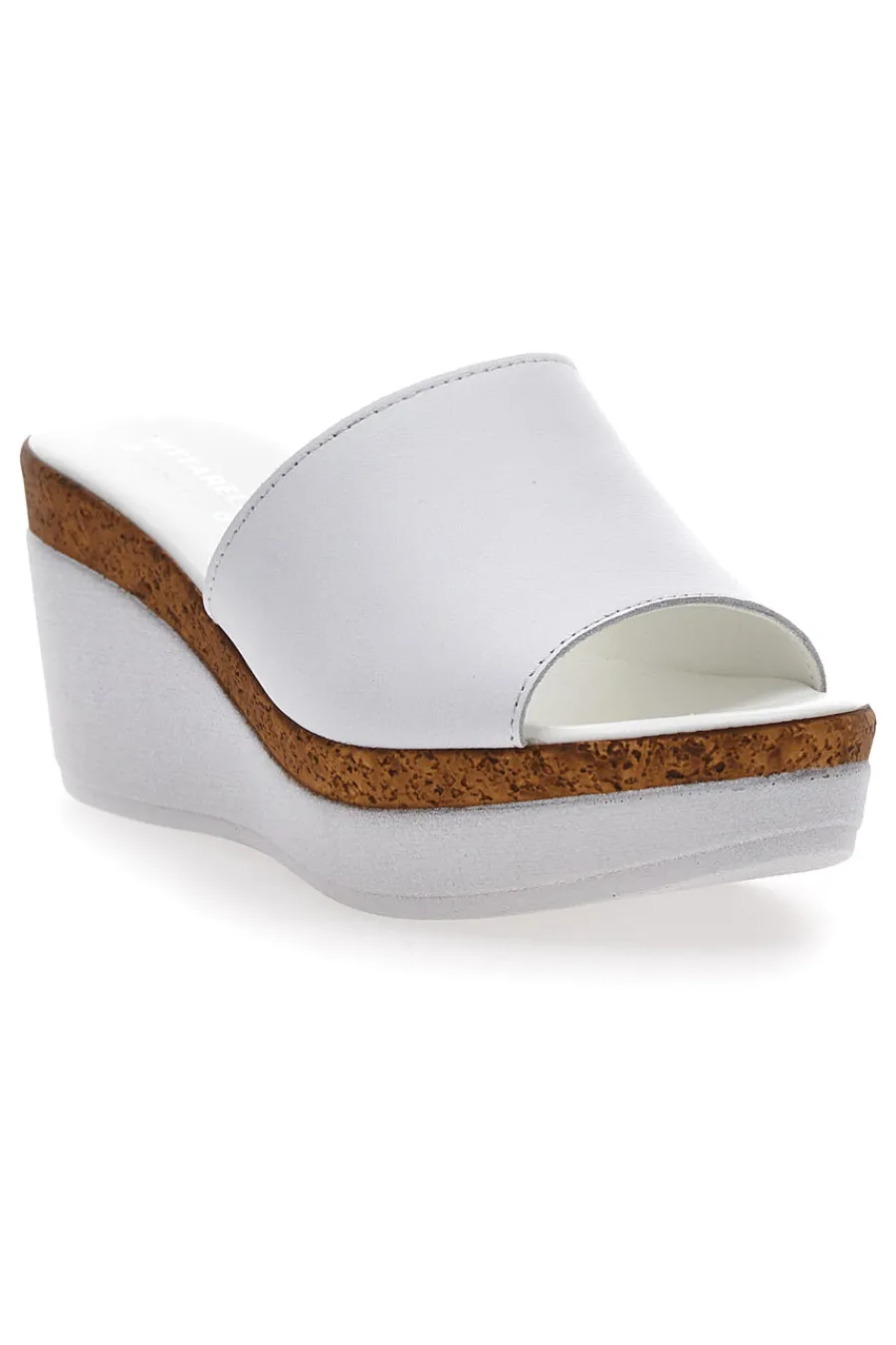 PITTARELLO Ciabatte Bianche Con Zeppa con Fascia in Pelle 28004525 BIANCO Sale