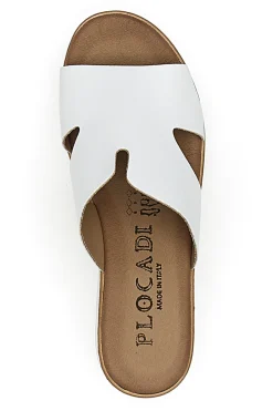 PLOCADI Ciabatte Bianche con Zeppa 11071242 New