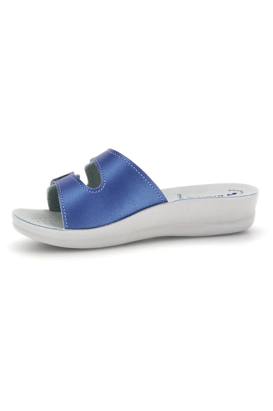 INBLU Ciabatte bianche e blu con doppia fibbia 62 VR JEANS Outlet