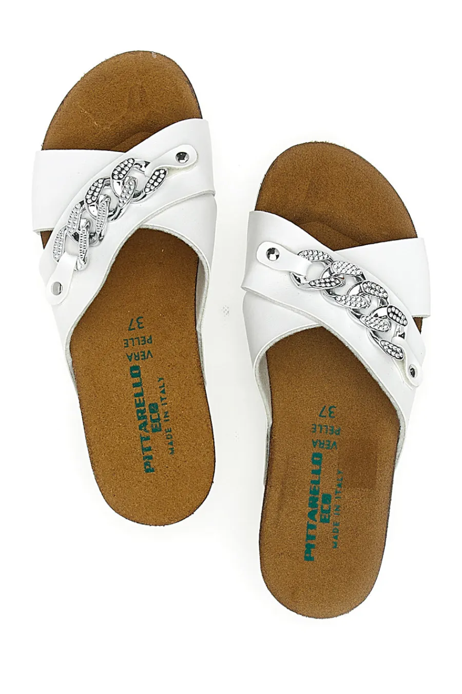 PITTARELLO ECO Ciabatte Bianche Made in Italy 293A121SR Clearance