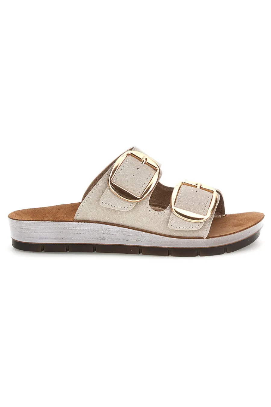 INBLU Ciabatte Bianco Doppia Fibbia 61 CP GHIACCIO Hot