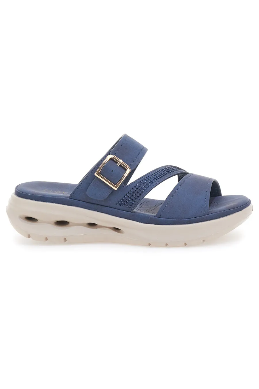 PLOCADI Ciabatte Blu Ammortizzate Con Fibbia 180114 NAVY Outlet
