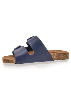 PITTARELLO BIO Ciabatte Blu Con Plantare In Vera Pelle 257206