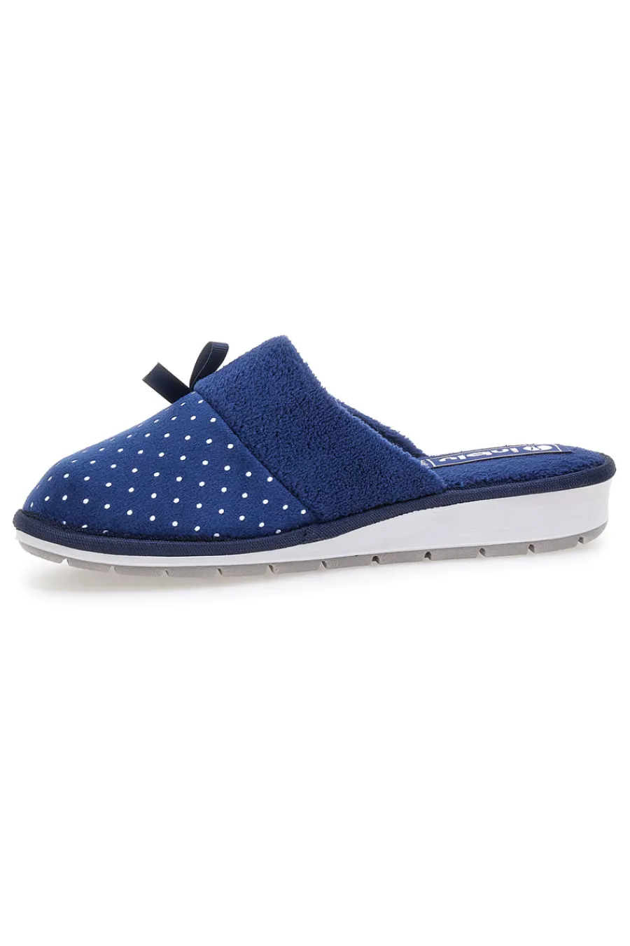 Donna INBLU Ciabatte blu con pois e fiocco decorativo 72 LB
