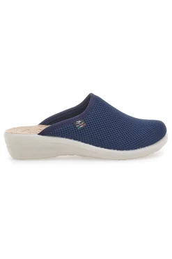 FLY FLOT Ciabatte blu con sottopiede in pelle T48FE BLUE Discount