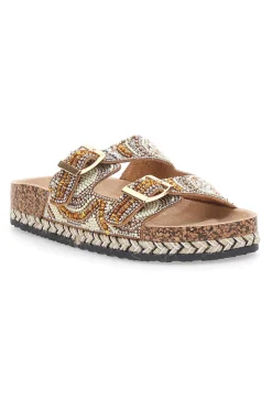 ME u0026 ME Ciabatte cammello con doppia fascia decorata Me & Me 14605 CAMEL Sale