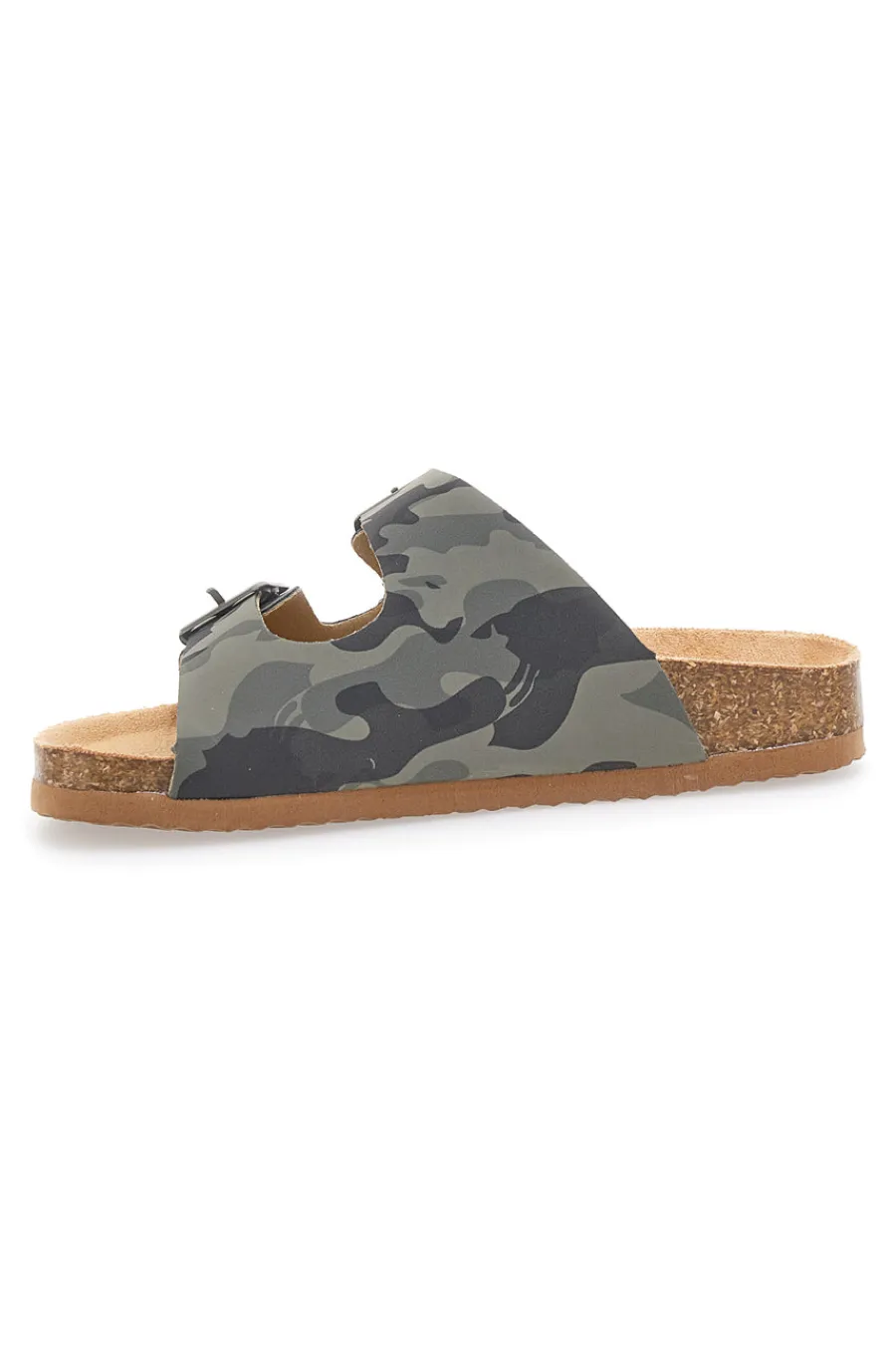 PITT KIDS Ciabatte camouflage verdi con doppia fibbia 41701