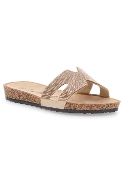 FUN BEACH Ciabatte Champagne con Fascia Glitterata 13523 Discount